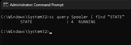 CMD service query example